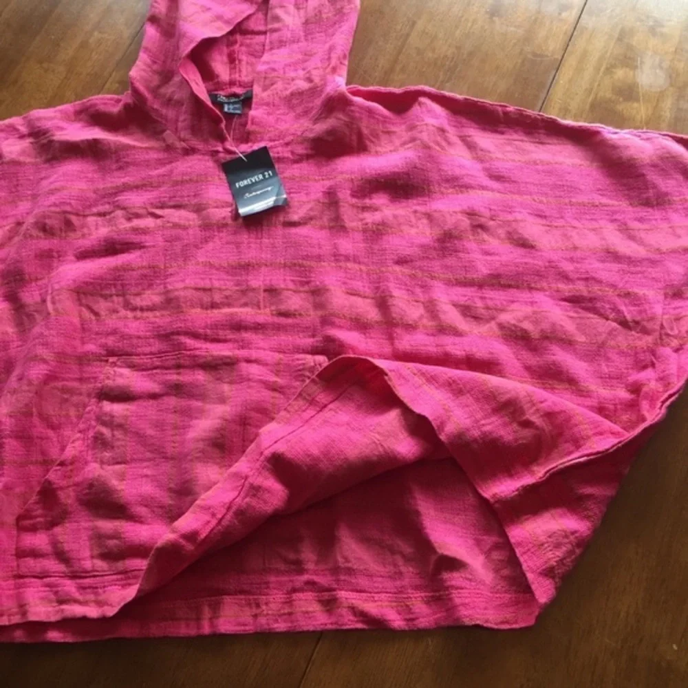 Forever 21 Cropped Linen Poncho - Picture 1 of 5